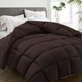 HYLEORY All Season King Size Bed Comforter - Cooling Down Alternative Quilted Duvet Insert with Corner Tabs - Winter Warm - Machine Washable - Brown by HYLEORY-YourBeddingExpert