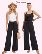 Showitty Wide Leg Pants for Women with Pockets, High Waist Yoga Lounge - Image 4