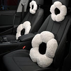 4 Pack Plush Flower Car Headrest Pillow and Lumbar Support Pillow Soft Comfortable Car Headrest Pillow Cute Car Accessories for Car Driving Cute Neck Pillows for Driving Car Decor by Unknown