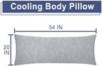 DWCN Cooling Body Pillow for Adults, 20x54 Inch Light Grey - Shredded Memory Foam Body Pillow with Removable & Adjustable Filling, Full Body Support for Side Sleepers, Pregnancy & Pain Relief - Image 6