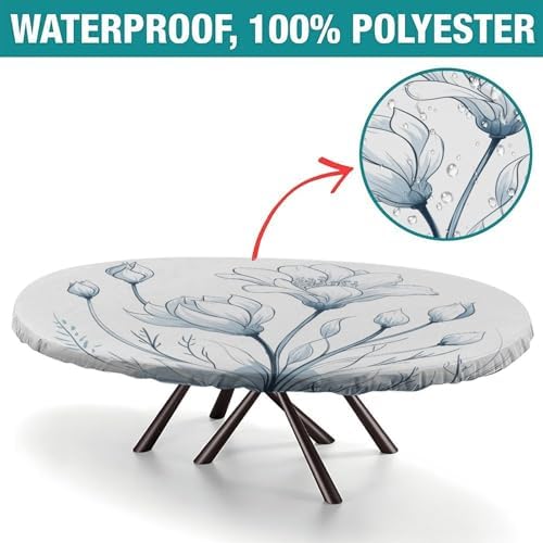 Dining Table Pad, Plaid Pattern Printed on Elastic Dining Table Cover, for Business & Events Birthday Parties, Fits for 52" x 70" Oval Tables - Image 2