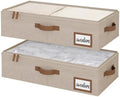 StorageWorks 5 Inch Low Profile Under Bed Storage Containers with Clear Lid by StorageWorks