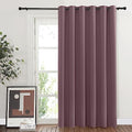 NICETOWN Wide Curtain 84 inch Length for Living Room, Grommet Thermal Insulated Blackout Room Divider Curtain Sound Proof Light Blocking for Patio/French Door (Dry Rose, 1 Panel, W80 x L84) by NICETOWN