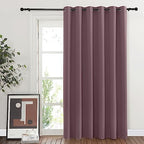 NICETOWN Wide Curtain 84 inch Length for Living Room, Grommet Thermal Insulated Blackout Room Divider Curtain Sound Proof Light Blocking for Patio/French Door (Dry Rose, 1 Panel, W80 x L84) by NICETOWN