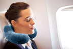 Inflatable Travel Neck Pillow: Extra-Soft, Cushion. for Airplanes, Trains, Cars, Portable Travel Accessory-with Carrying Pouch for Cell Phone and Passport Etc. (Blue 2 Pack) - Image 3