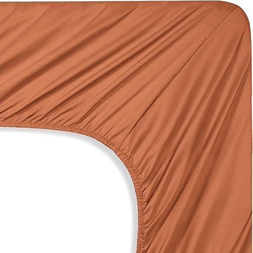 Mocassi Queen Sheet Set - Luxury Hotel 1800 Premier Bedding Sheets & Pillowcases - Ultra Soft Breathable & Cooling Bed Sheets - Deep Pocket - Wrinkle Resistant - 4 Piece - Queen, Coral - Image 5