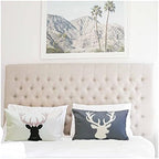 Deer Throw Pillow Covers Elk Lumbar Pillow Cover Deer Pillow Cases Oblong Rectangle Animal Moose Pillowcase Cotton Linen Decorative Cushion Covers for Couch Bed Sofa 12x20 Set of 4 - Image 4