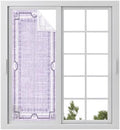 Window Privacy Film Frosted, Lavender Purple Botanical Static Cling Door Window Covering, Vintage Florals Geometric Minimalist UV Blocking Windows Film for Office, Hotel, Bedroom, 29.5 x 78.7 Inches by Unknown