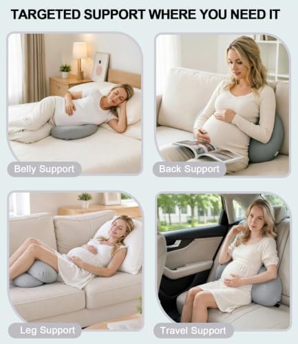 Adjustable Pregnancy Wedge Pillow for Belly & Back Support, Compact Design - Image 5