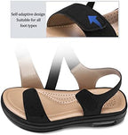 mysoft Women's Comfortable Walking Sandals Platform Wedge Ankle Strap - Image 6