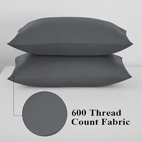 100% Egyptian Cotton Pillow Protectors Set of 4 King Size - Image 5