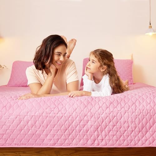 Exclusivo Mezcla Reversible King Size Quilt Bedding Set, Bright Pink - Image 3