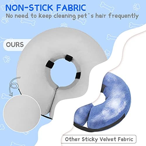 Supet Inflatable Dog Cone Collar Alternative After Surgery, Dog Neck Donut Collar Recovery E Collar to Stop Licking, Soft Dog Cone for Medium Large Dogs - Image 4