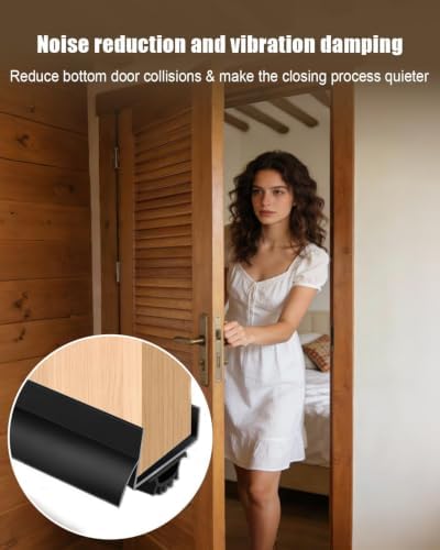 1 Pcs 1-3/4" x 36" U Shaped Aluminum Door Bottom Sweep, Black - Image 5