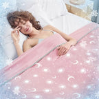 inhand Cooling Blanket Queen Size (90"x90") - Double Sided Cooling Blankets for Hot Sleepers, Cool Soft Lightweight Summer Blanket for Sofa Bed Couch, Travel, House Warming Gifts New Home Rose Pink by inhand