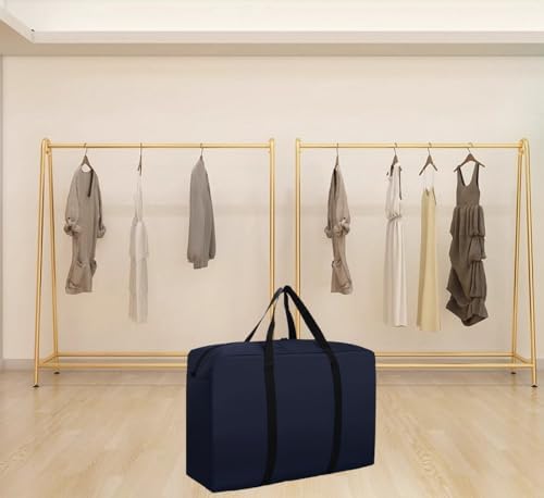 Large Moving Bags,79L Thickened Travel Duffle Bag with Zippers & Reinforced Handles- Space Saving Storage Totes,for Bed Organize Clothing,Blanket(Navy Blue) - Image 3