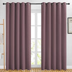 NICETOWN Blackout Dry Rose Curtains for Living Room - Solid Thermal Insulated Sound Reducing Grommet Room Darkening Curtains & Drapes for Bedroom (2 Panels, W66 x L84) by NICETOWN
