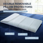 Thin Memory Foam Pillow for Stomach Sleepers - 1.75 Inch Low Profile Flat Pillows for Sleeping, Slim Odorless Foam Pillow and Case with 37% Rayon derived from Bamboo, Standard Size - Image 6