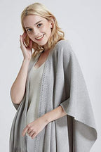 Moss Rose Women's Travel Plaid Shawl Wrap Open Front Poncho Cape for Fall Winter - Image 4