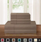 Elegant Comfort Luxurious Soft 1500 Thread Count Egyptian 5-Piece Premium Hotel Quality Wrinkle Resistant Coziest Bedding Set, Easy All Around Elastic Fitted Sheet, Deep Pocket, Split King, Taupe - Image 2