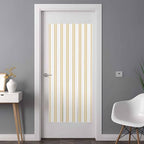 Window Privacy Film Frosted, Yellow Lines Non-Adhesive Static Cling Window Tint, Modern Vertical Striped Vintage Minimalist Insulated Windows Frosted Films for Living Room, 35.4 x 78.7 Inches - Image 3