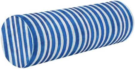 Bolster Pillow Yoga Bedding Essentials Round Neck Roll Pillow Round Pillow Forms Cylinder Pillows Couch Neckroll Pillows for Bed Deepskyblue Stripe by Caihoyu