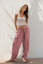 TARSE Womens Linen Barrel Pants Casual Summer Travel Lounge Trousers - Image 3
