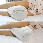 Kingnex Bolster Roll Pillow for Sleeping on Back or Side Under Knee to Relief Lower Back Pain Between Legs for Side Sleepers Cylinder Pillow with Removable Cover 20x8 - Image 6
