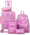 16’’ Kid’s Luggage Set with Spinner Wheels, Hardside with Suitcases,6 Piece by Rosamo