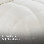Sweet Home Collection 7 Piece Comforter Set Bag Solid Color All Season Soft Down Alternative Blanket & Luxurious Microfiber Bed Sheets, Ivory, Queen - Image 4