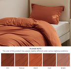 Bedsure Twin/Twin XL Duvet Cover, Double Brushed Bedding Set, Terracotta - Image 5