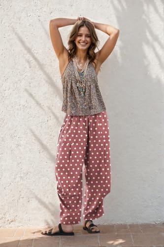 TARSE Womens Linen Barrel Pants Casual Summer Travel Lounge Trousers - Image 2