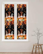 Window Privacy Film Frosted, Thanksgiving Gnomes Reusable Static Cling Window Tints, Fall Pumpkin Maple Leaves Black Heat Control Windows Films for Offices, Balcony, 29.5 x 118 Inches - Image 2