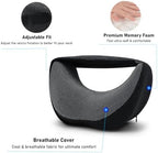 3-in-1 Memory Foam Travel Neck Pillow – Adjustable, Machine Washable & Portable for Airplane, Car, Office – Converts to Scarf & Eye Mask – Ultimate Neck Support for Long Flights - Image 2