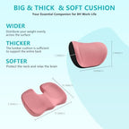FLORICH Lumbar Support with Car headrest Back Pillow for Chair Headrest Pillow with Gel Memory Foam Massage Point Memory Foam Back Pillow for Office Chair(Dark Pink) - Image 4