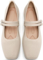 Womens Woven Ballet Flats, Foldable Mary Jane Shoes for Casual Wear by putaomaShoes