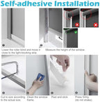 PVC Blackout Light Blocking Strips - Cuttable DIY Gap Blocker for Bedroom & Bathroom Privacy, 2 pcs Gray, 52in/132.1cm, Perfect for Roller Blinds & Window Treatments - Image 5