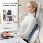 FLORICH Upgrade Lumbar Support and Car Neck Pillow, Back Support and Headrest Pillow for Car Seat Driver, Memory Foam Back Neck Support Pillow and Car Seat Lumbar Support for Car Office Chair - Gray - Image 5