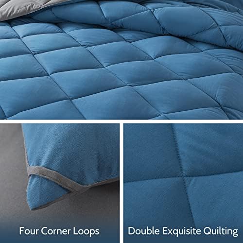 Decroom Lightweight 2 Pieces Comforter Set Twin Quilted Duvet Insert - Image 4