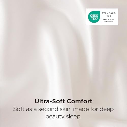 Bedsure Satin Pillowcase 8 Pack Similar to Silk Pillow Cases Standard Size, Pillow Case for Sleeping Women with Envelope Closure, Gifts for Women Men, Ivory, 20x26 Inches, 8pcs - Image 5