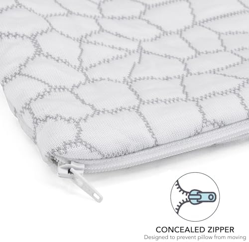 2-Pack Queen Cooling Fiber Pillowcases – Luxury, fits Hotel/Memory Foam/Down Pillows, Smooth Zippers, for hot Sleepers, Machine Washable. - Image 3