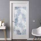 Window Privacy Film Frosted, Navy Blue Botanical Non-Adhesive Static Cling Window Tint, Summer Palm Leaves Foliage Tropical Insulated Windows Frosted Films for Living Room, 35.4 x 78.7 Inches - Image 3