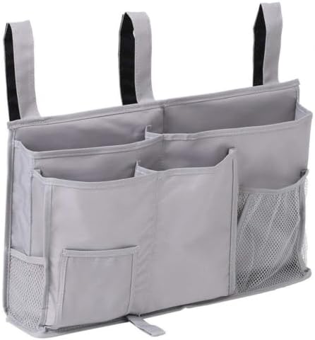 Baoblaze Hanging Storage Organizer with Pockets | Adjustable, Bedside Pocket Organizer, Stable, for Dorm Room, Bedroom, Gray by Unknown