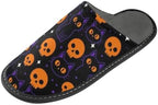 House Slide Slippers Halloween Skull Black - Image 4