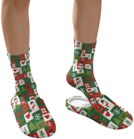 Jeiento Womens Fuzzy Slipper and Socks Winter Warm Gifts for Mom,Wam Cozy Indoor Socks Comfort Home Shoes - Image 4