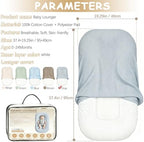 Infant Support Cushion, Extra Large Muslin Baby Lounger for Newborn 0-24M - Image 2