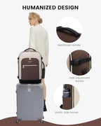 LOVEVOOK Large Travel Backpack for Women, TSA Carry on Backpack for Airplanes, 40L Personal Item Travel Bag for Women fits 17" Laptop,Waterproof Carry on Bag Airplane Approved with 3 Packing Cubes - Image 7
