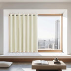NICETOWN Blackout Curtains 72 inches Long, Grommet Privacy Window Treatment Thermal Insulated Room Darkening Sliding Glass Door Drape for Bedroom Living Room, 1 Panel, W100 x L72, Beige by NICETOWN