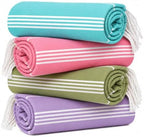 HAVLULAND Oversized Beach Towels, Pack of 4, 72" x40" Striped 100% Cotton by Havluland