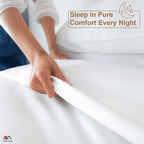 ARlinen Full Sheet Set, 4 Piece Egyptian Cotton, 10-Inch Deep, White - Image 4